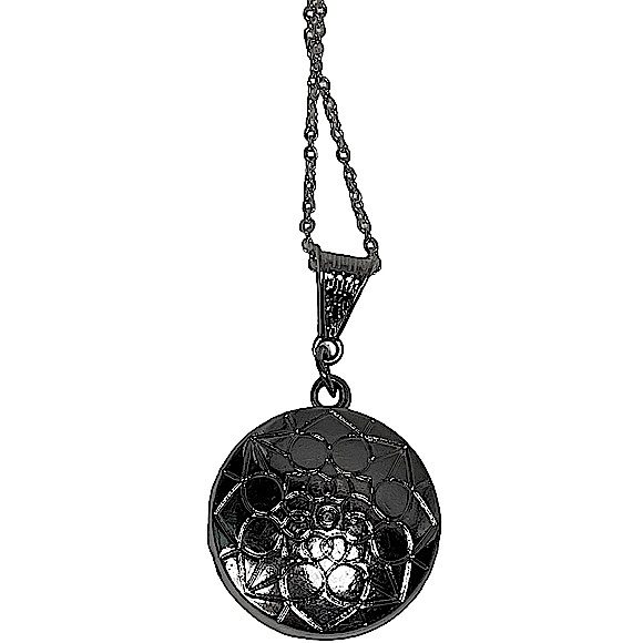 Sunflower essential oil “locket” diffuser necklace & rhinestones on silver chain - Picture 9 of 15